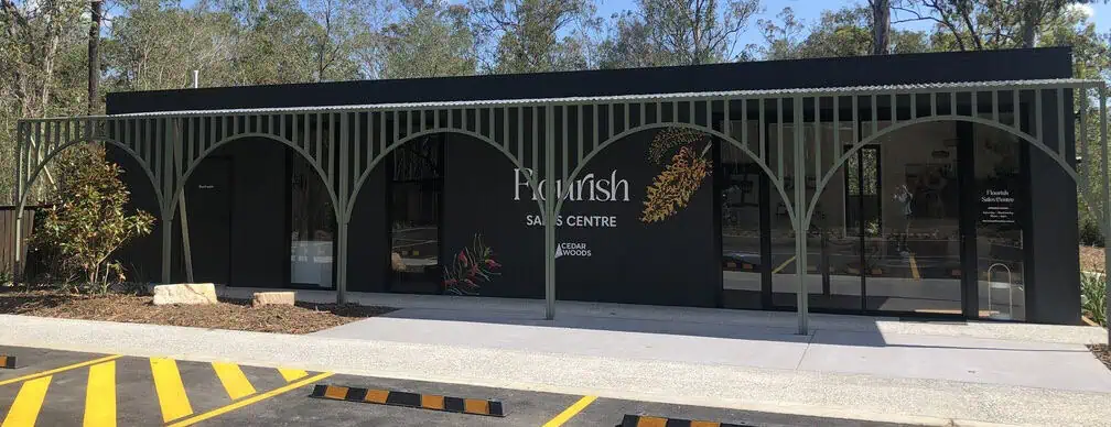 an aesthetic store near the trees