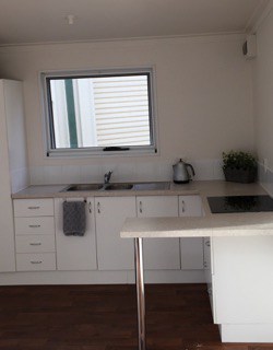 kitchen fit out in a park cabin