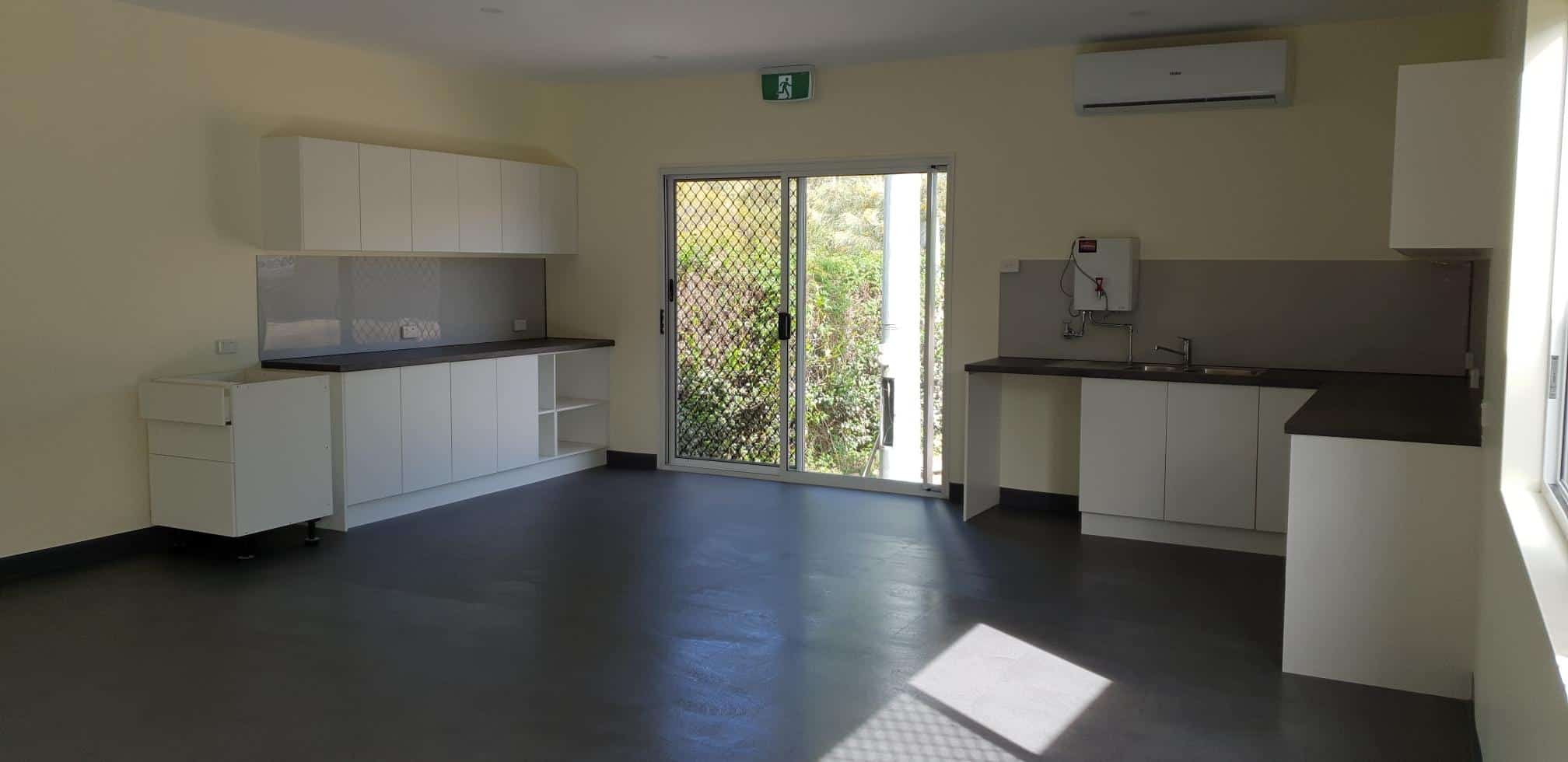 kitchen area in modular worker's accommodation